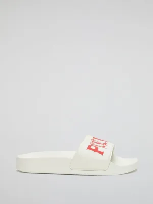 White Blaise Flat Sandals