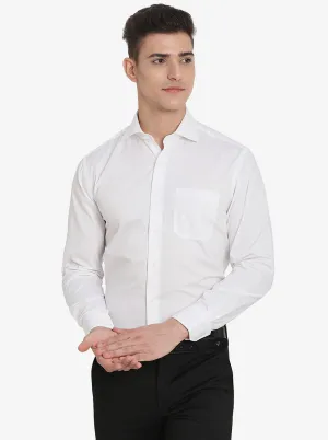 White Striped Regular Fit Formal Shirt | JadeBlue