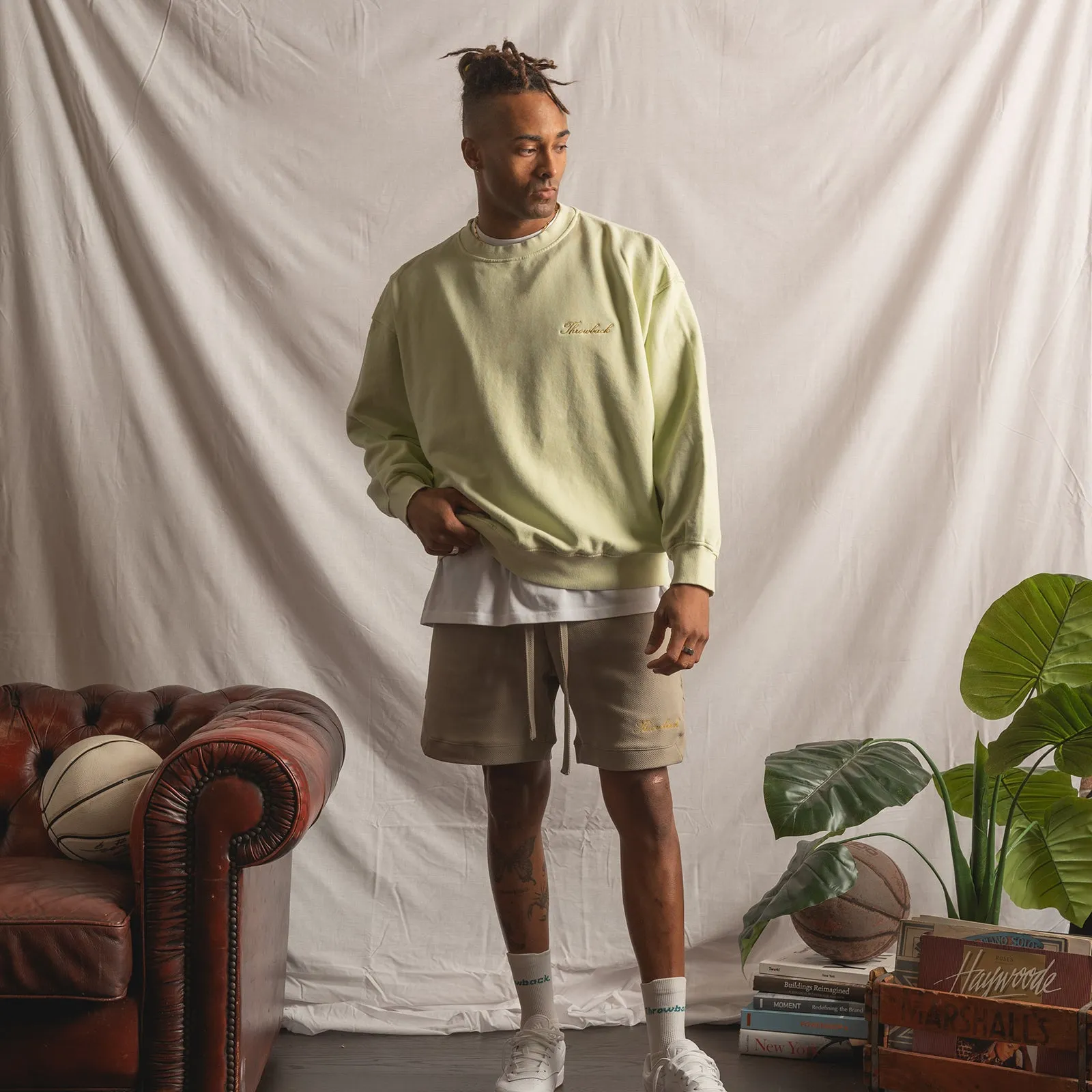 Winter Script '23 Heavyweight Basketball Shorts - Eucalyptus