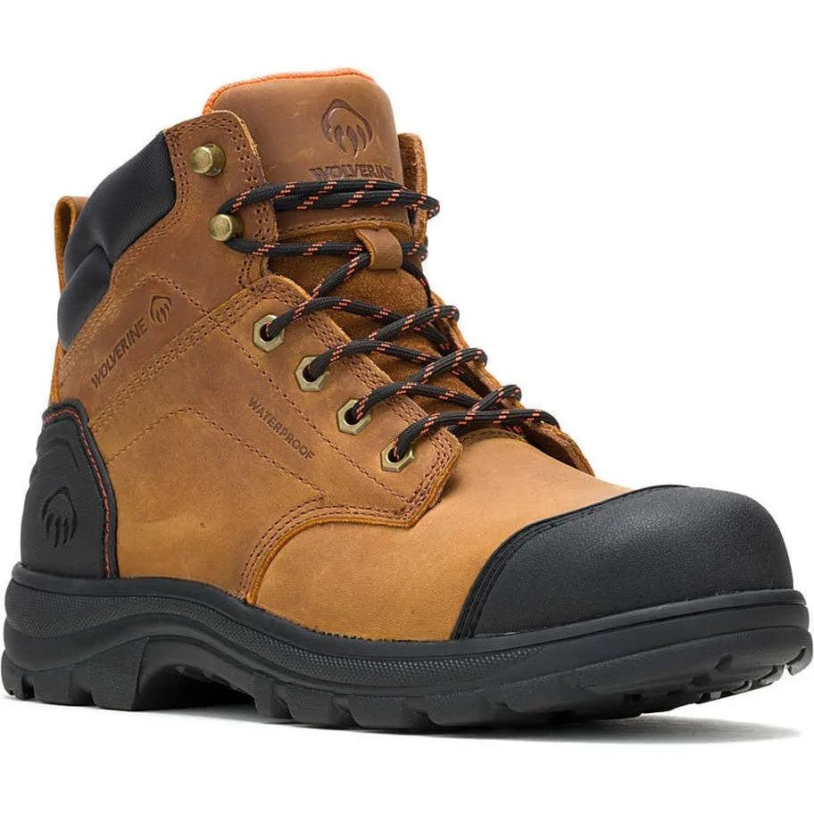 Wolverine Men's Carlsbad 6" Cap Steel Toe WP Work Boot -Tan- W241186