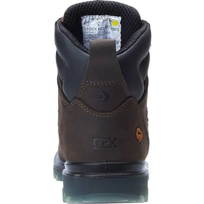 Wolverine Men's I-90 EPX BOA Carbonmax 6" WP Work Boot Coffee W191063