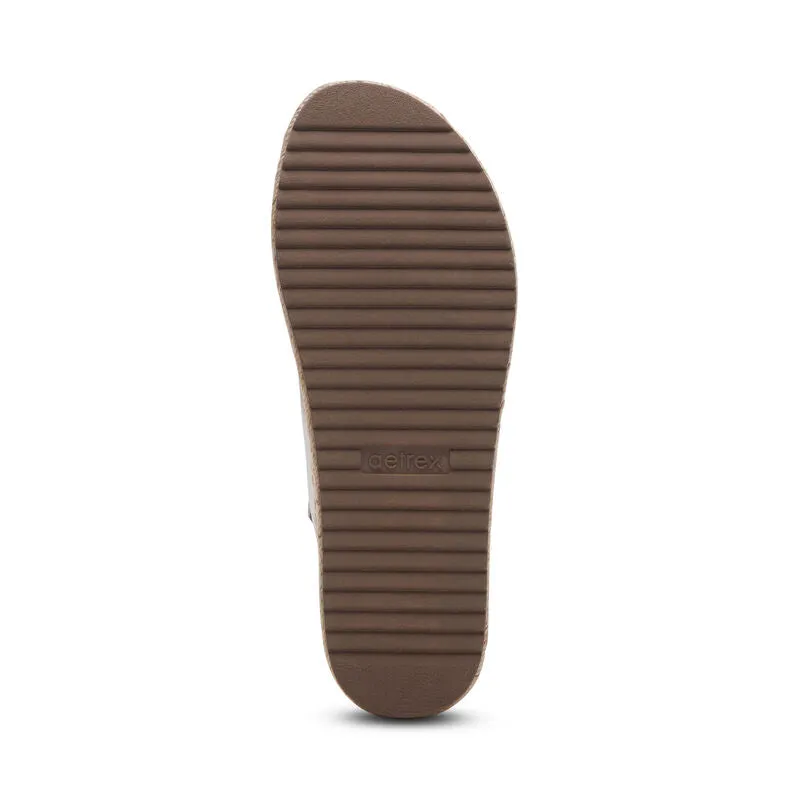 WOMEN'S AETREX VANIA ARCH SUPPORT PLATFORM SANDAL | CHAMPAGNE