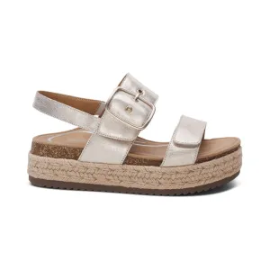 WOMEN'S AETREX VANIA ARCH SUPPORT PLATFORM SANDAL | CHAMPAGNE