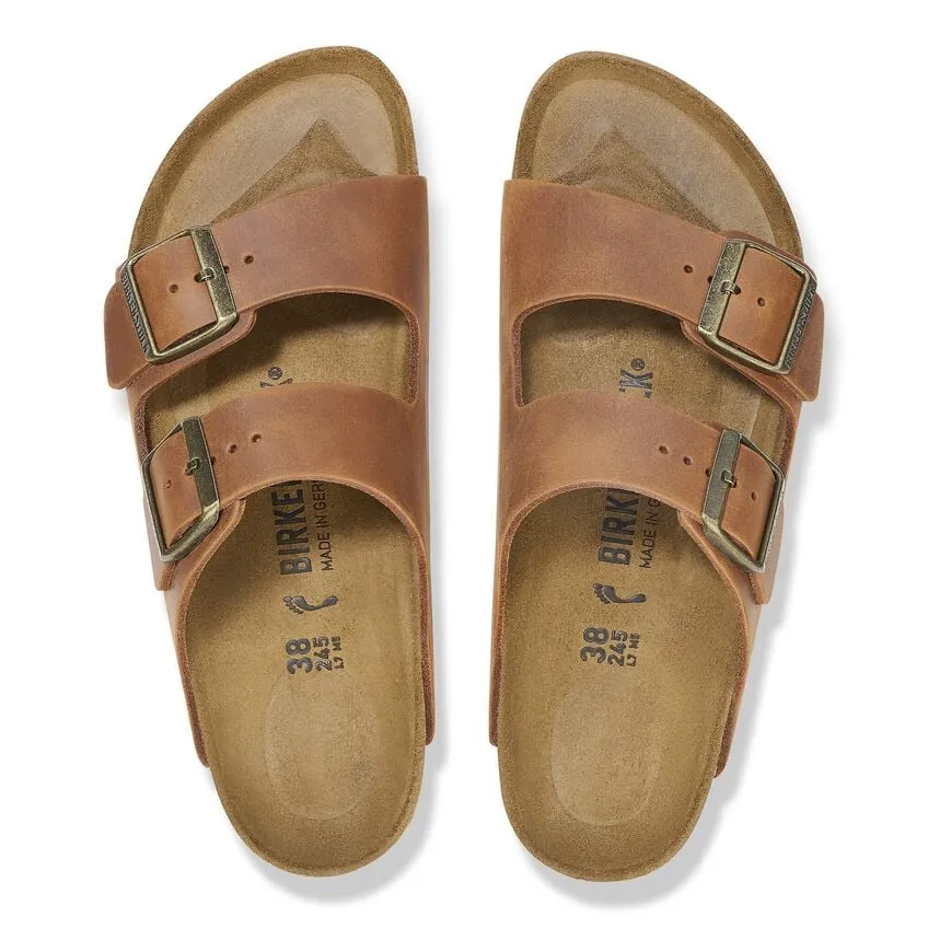 WOMEN'S BIRKENSTOCK ARIZONA OILED LEATHER | COGNAC