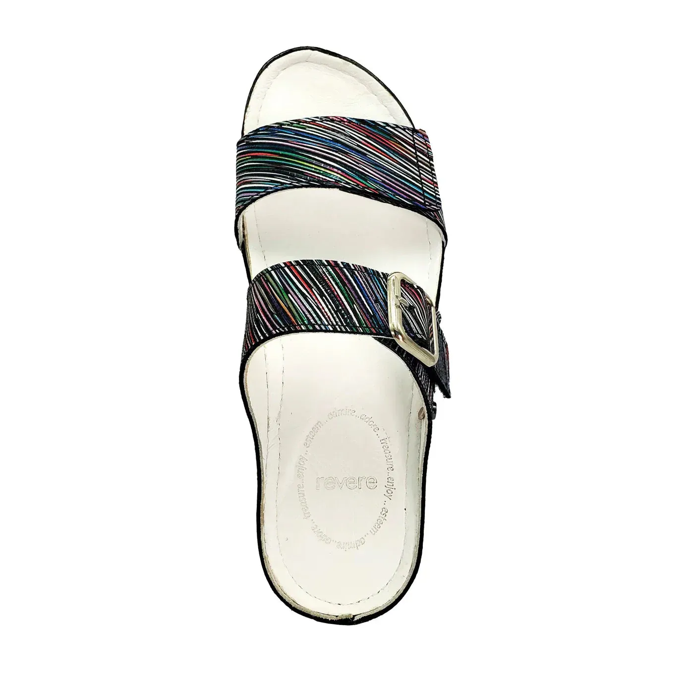 WOMEN'S REVERE PALMA SANDAL | BLACK STRIPE